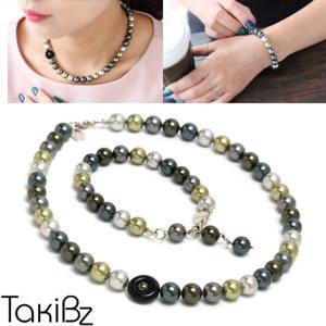 [타키비즈] GIFT 그린 위드펄 세트(목걸이+팔찌)