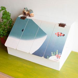 [서운아트] 빈티지 원목 화장품정리함/정리대 해치지않아 (대)