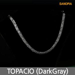 사노피아 게르마늄 티타늄 자석 목걸이 토파시오 (다크)