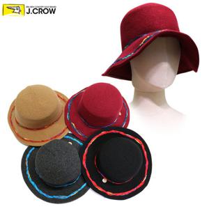 제이크로우 뜨개실 포인트 여성 울 와이어 챙모자 JCC17F-KNWW03