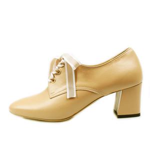 [스테피] 러블리 레이스업 베이지 옥스퍼드