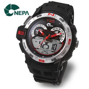 [네파] NEPA 랩타임 스탑워치 군인용 스포츠시계 N314-RED