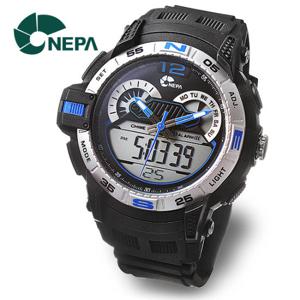 [네파] NEPA 랩타임 스탑워치 군인용 스포츠시계 N314-BLUE