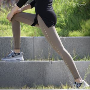 천상여우요가복/필라테스복 A3373 레깅스_브라운
