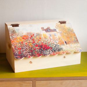 [서운아트] 예쁜 원목 화장품정리함/정리대 모네의정원 (대)