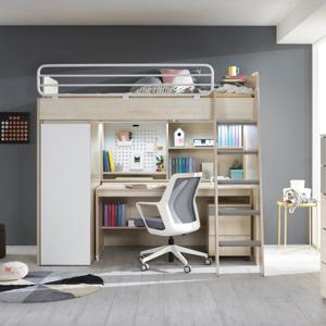 [꿈꾸는요셉]이큐 옷장형 사다리 철제가드 벙커침대 EQBN121