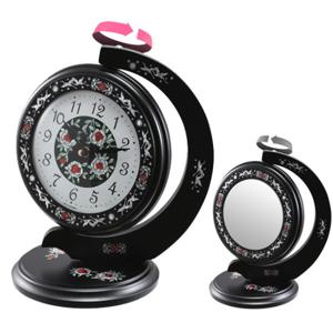 무소음 고급자개 탁상양면거울시계 CHT-739