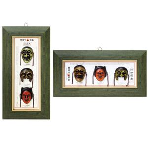 [박씨상방] 하회탈 3형 나무액자