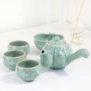 [박씨상방] 청자호박3인다기세트