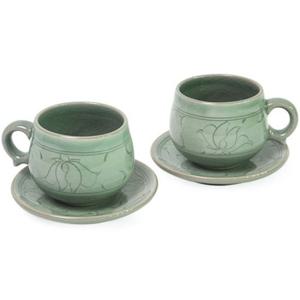 [박씨상방] 청자 백당초 2인 커피잔세트
