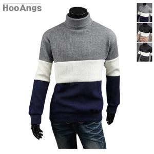 [후앙스] 삼단배색 니트폴라 MRPT3052