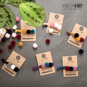 [KNOTXKNOT] 폼폼이 믹스볼 엘라스틱 헤어타이