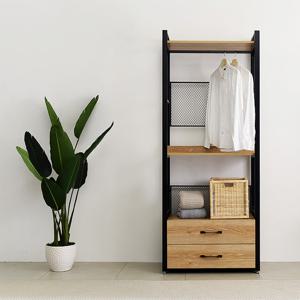 2단서랍 800 철제행거 옷장 서랍행거 옷선반수납장 서랍옷장