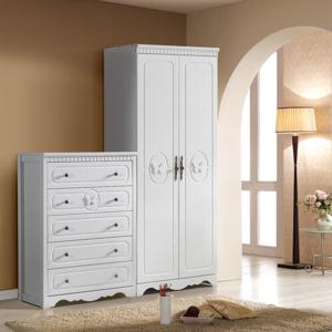 [유니콘]나비긴문옷장+5단서랍장