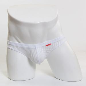 [M2W] Sheer Stripe Capri Bikini White (6103-96)