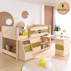 편백나무 벙커침대