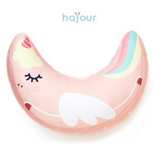 [하쥬르] 반달 목쿠션 - 유니콘 /카시트목베개/안전벨트베개