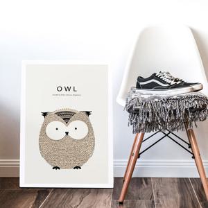 [샤이닝홈] 무드 접이식 액자테이블 720x480 부엉이 밥상/공부상