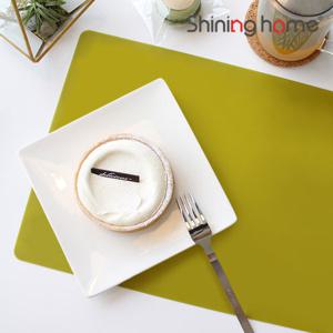 [샤이닝홈] 베이직그린 다이닝 식탁매트 2P 실리콘테이블매트