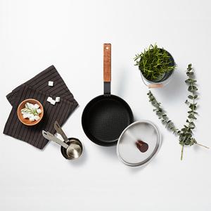 노르덴 18cm편수냄비+스텐뚜껑