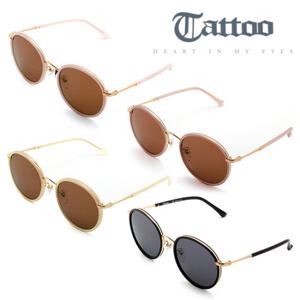 타투 TA3802S 4종 메탈뿔테 남자여자 원형선글라스 핑크/라임