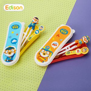 에디슨 경찰소방관 뽀로로 이지 수저 케이스 세트