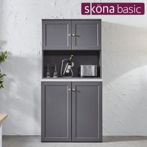 [스코나베이직]레이츠 800 다용도 상부장 수납장 세트