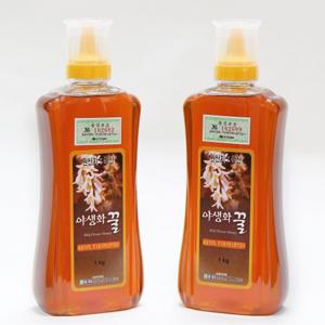 [설악산허니팜] 튜브 야생화꿀 1.0kgx2  꽃꿀100%