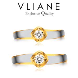 [브리앙] 18K 르블랑 다이아몬드 커플링 세트 (금반지,1부,명품)