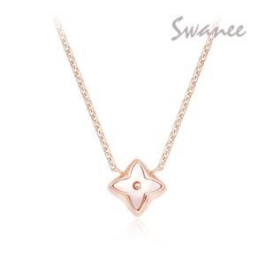 스와니 눈꽃 자개 목걸이(R411505N/SILVER)