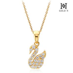 골드앤 18K 화이트스완 목걸이 YG