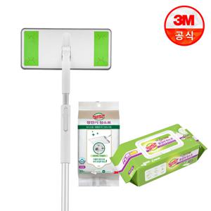 [3M] 올터치 막대걸레+정전기 청소포 30매+물걸레 청소포 20매
