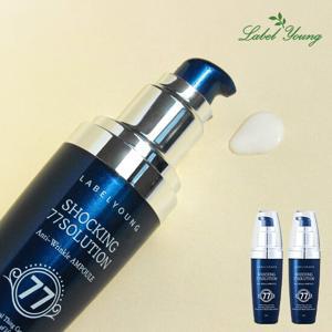 [라벨영] 얼굴주름케어 고기능성 탄력에센스/쇼킹77솔루션링클앰플 2개/2세트 구매시 쇼킹아이크림 본품1개 증정