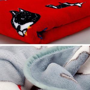 DYNN  강아지패턴 극세사 무릎담요 캐릭터 밍크담요