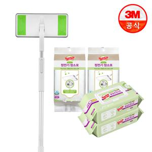 [3M] 올터치 막대걸레 표준형+정전기 50매x2팩+물걸레 30매x2팩