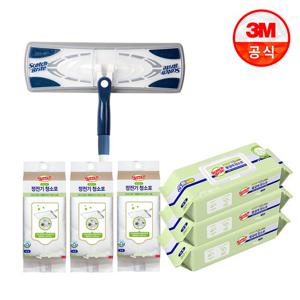 [3M] 대형 막대걸레 미드나잇+베이직 물걸레 90매+정전기 150매