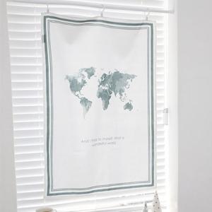 [베베데코] 바란스 가리개 커튼 월드맵 70x100cm