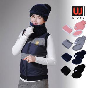 (미우골프-무료배송)(기획특가)미우양면니트모자워머마스크SET