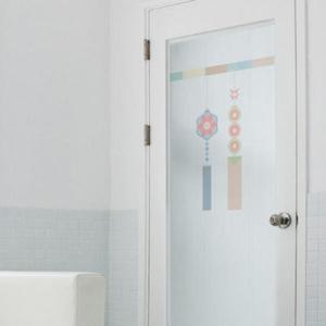 아트박스/꾸밈 cm786_m-무점착유리시트_전통장신구_유리문시트지