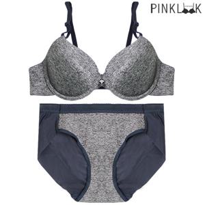 [핑크룩] 핫라인 브라팬티2종세트/다크그레이