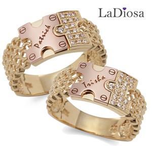 라디오사 14K 커플링 세트 G14A-3742OR 남녀한쌍