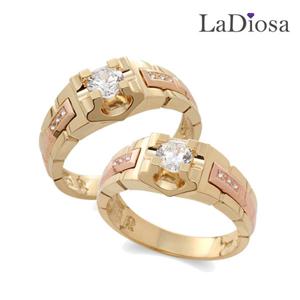 라디오사 14K 커플링 세트 G14A-3955RO 남녀한쌍