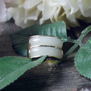 제이드유 프리미엄 춘천옥 /(14K) 두줄세공 옥반지