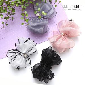 [KNOTXKNOT] 러블리 쉬폰 리본 바나나핀_라지사이즈