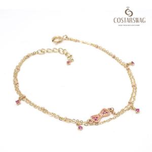 [코스타스웨그]14K팔찌 여성팔찌 루비리본팔찌