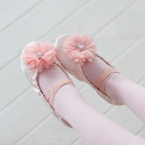 에메랄드 살구공단 유아 키즈 아동 발레슈즈 발레복