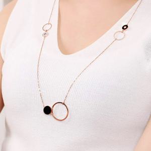 아이비골드 14K GOLD [롱 목걸이] G 오닉스자게