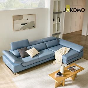 [자코모] 모리슨 4인 카우치형 슈렁큰 천연면피 소가죽 소파