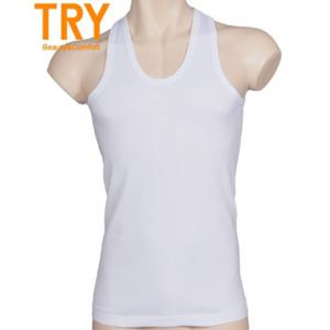 [트라이][남런닝]면100% 백색 남성런닝 빅사이즈-110,115호