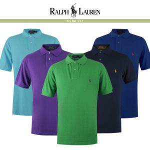 폴로 랄프로렌 남성 슬림핏 반팔 카라티셔츠